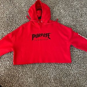 Purpose World Tour cropped hoodie